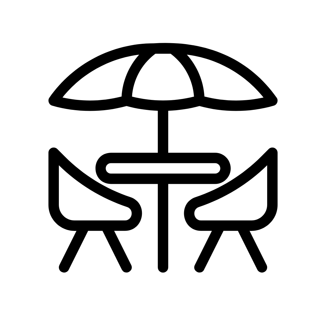 Outdoor seating terraces