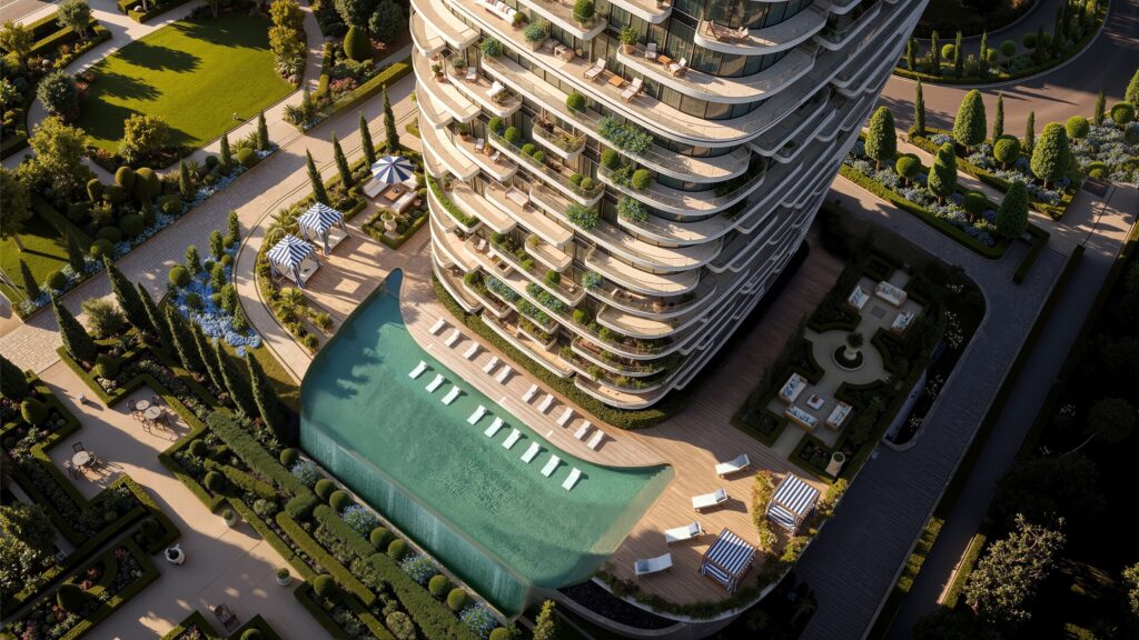LeChateau_Podium Deck_Aerial View